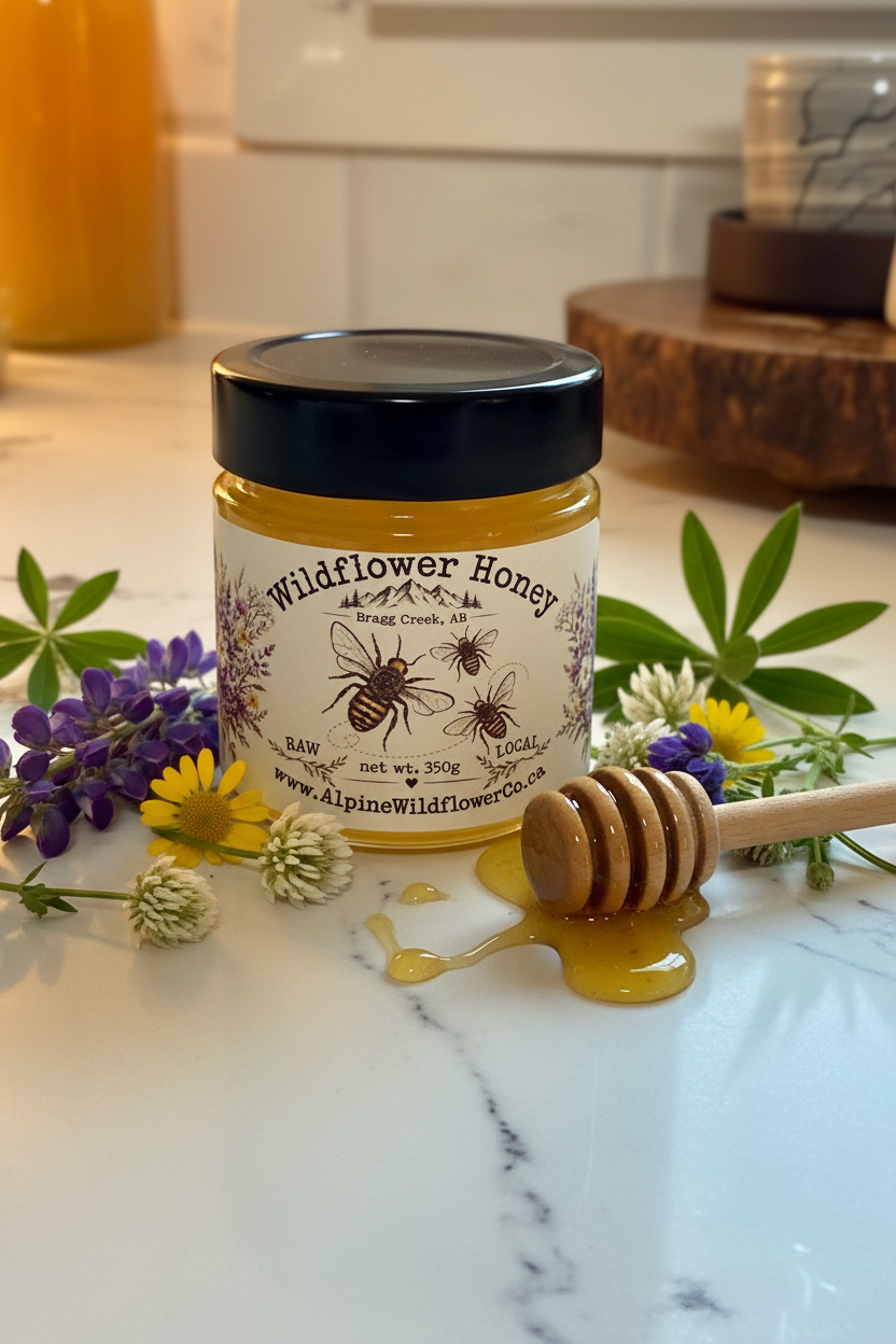 Wildflower Honey with Honey Dipper