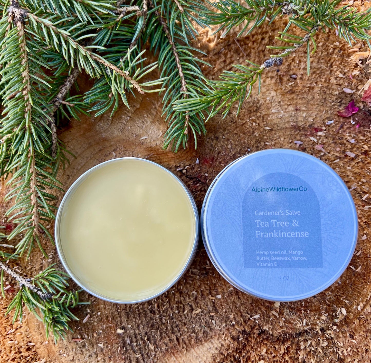 Gardener's Hand Salve | Tea Tree & Frankincense, Mango Butter, Vitamin E, Eco-Friendly Tin