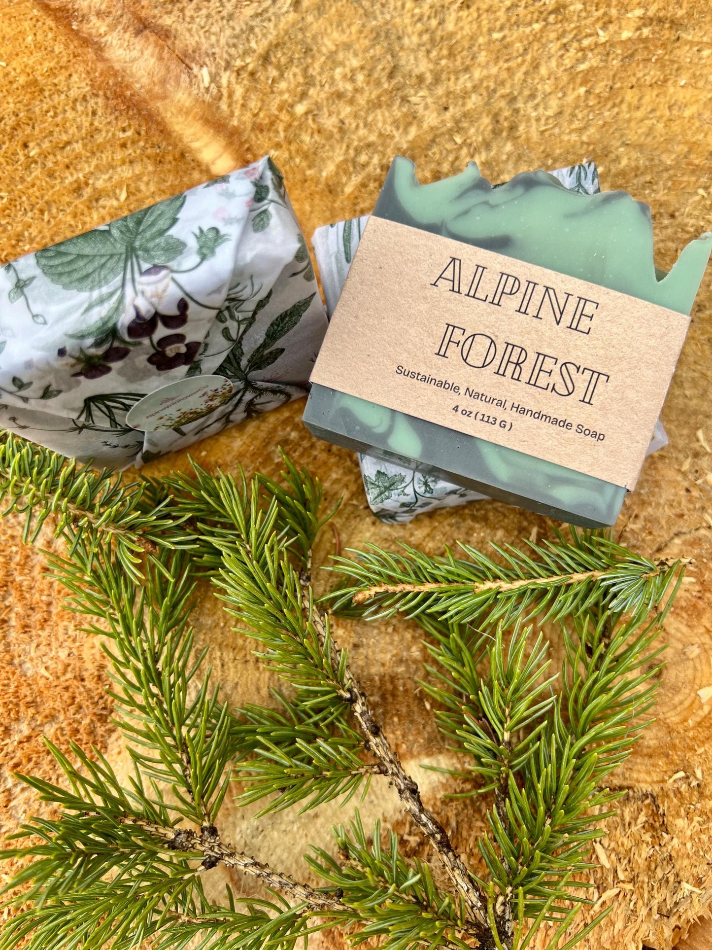 Alpine Forest | Cedar & Balsam Scented Soap - Hemp Seed Oil, Shea, Cocoa & Mango Butter