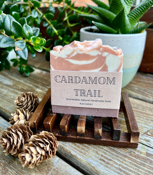 Cardamom Trail | Cardamom & Vetiver Scented Soap - Hemp Seed Oil, Shea & Cocoa Butter