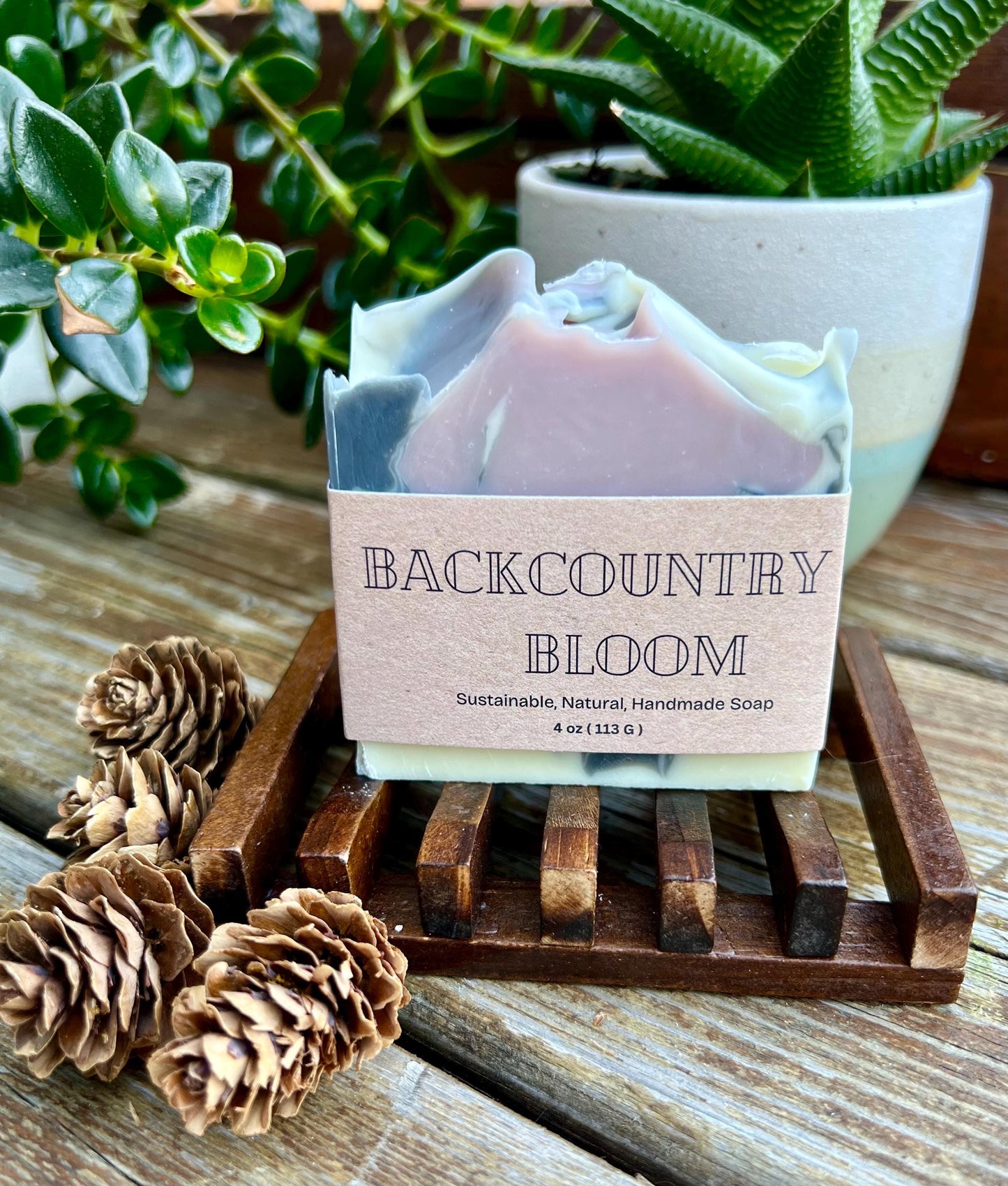 Backcountry Bloom | Lavender & Peppermint Scented Soap - Hemp Seed Oil, Shea, Cocoa & Mango Butter