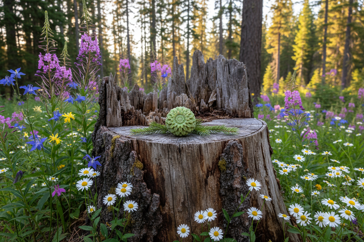 Gardener's Soap on Tree Stump