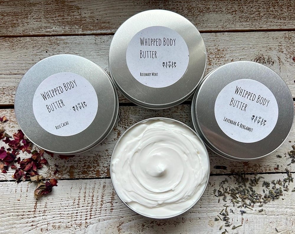 Whipped Body Butter - Shea, Cocoa & Mango Butter | Calendula & Chamomile Extract
