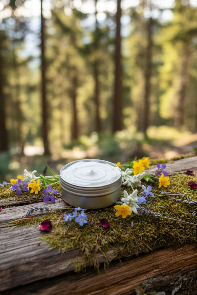 Whipped Body Butter with Wildflowers and Trees - Portrait